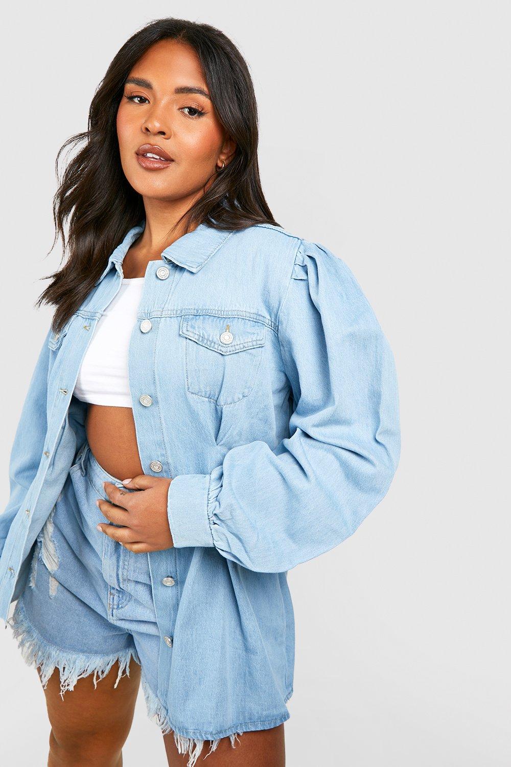 Boohoo oversized hot sale denim shirt